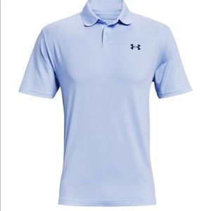 Baby blue Under Armour Performance Golf Polo